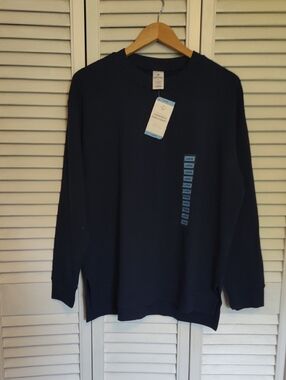 NWT Member's Mark French Terry Sweatshirt Navy Size S M L Small Medium Large